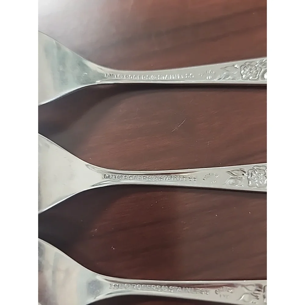 Highland Rose Salad Fork Lot of 6 1881 Rogers / Oneida Ltd Stainless Flatware‎